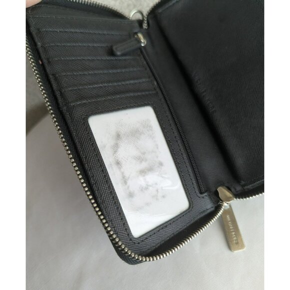 Michael Kors MK Signature Fulton Zip Around Multifunction Clutch Wallet Black - Picture 9 of 12